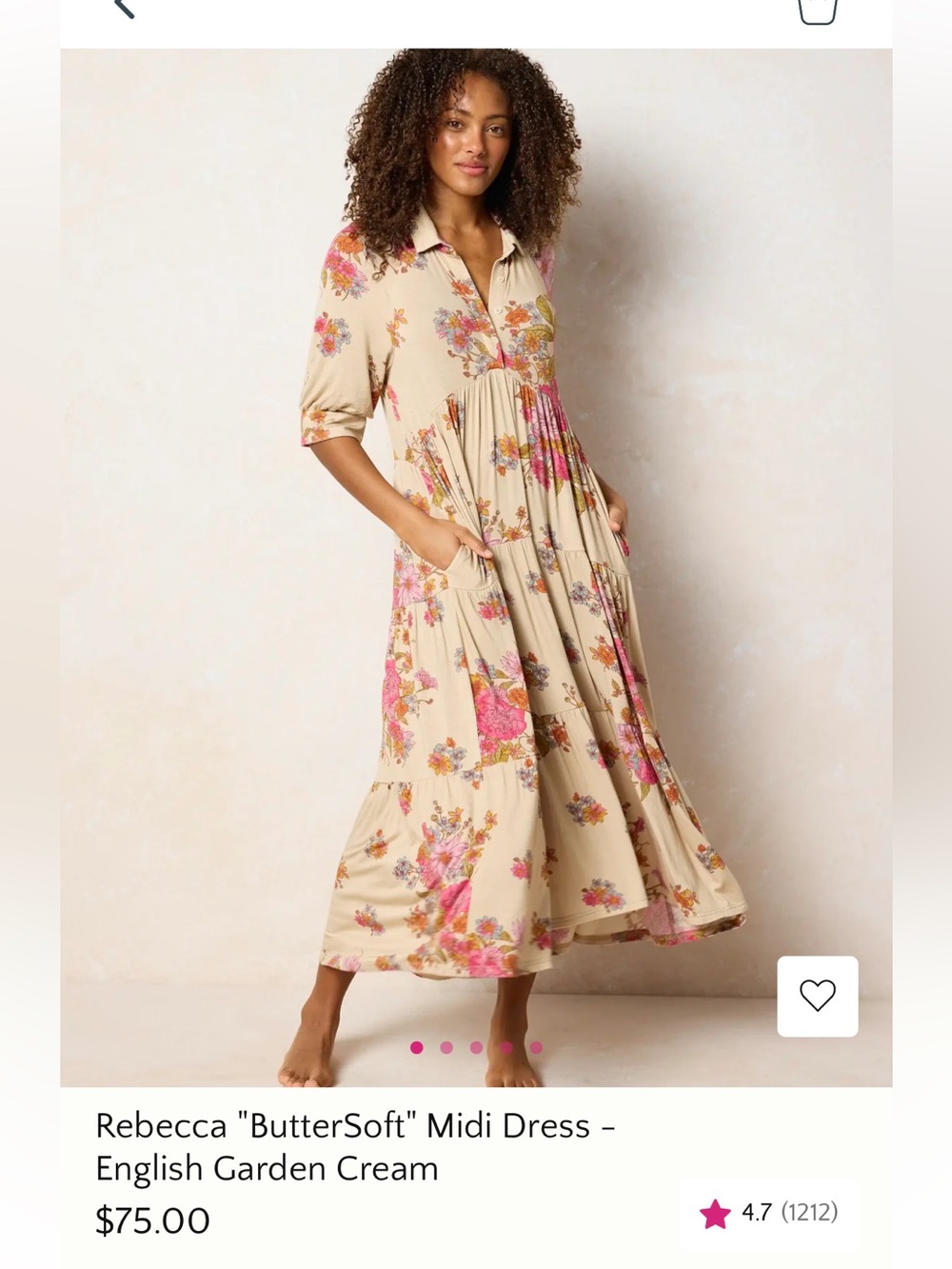 Rebecca Butter Soft Midi Dress